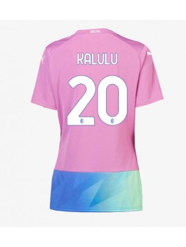 AC Milan Pierre Kalulu #20 Ausweichtrikot für Frauen 2023-24 Kurzarm